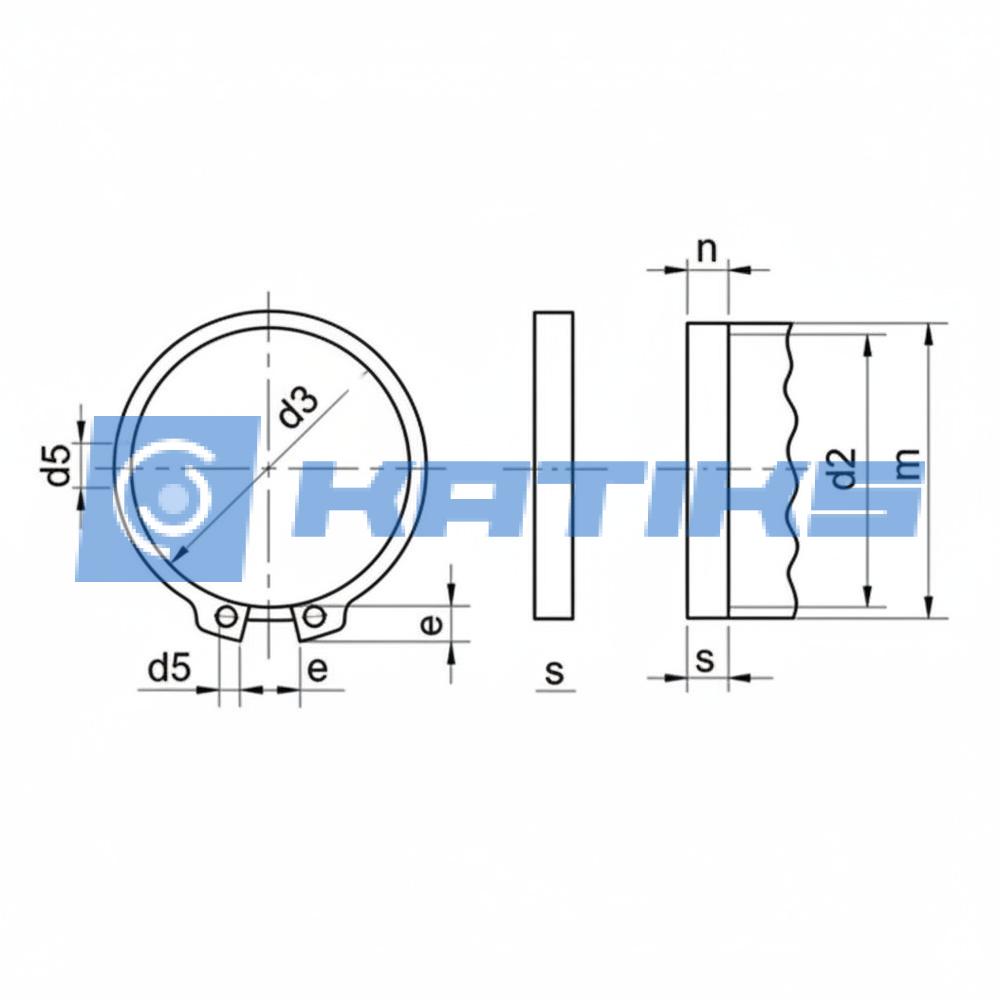 A17-411NIRO1.4122 Seeger чертёж  A17-411NIRO1.4122 Seeger чертёж