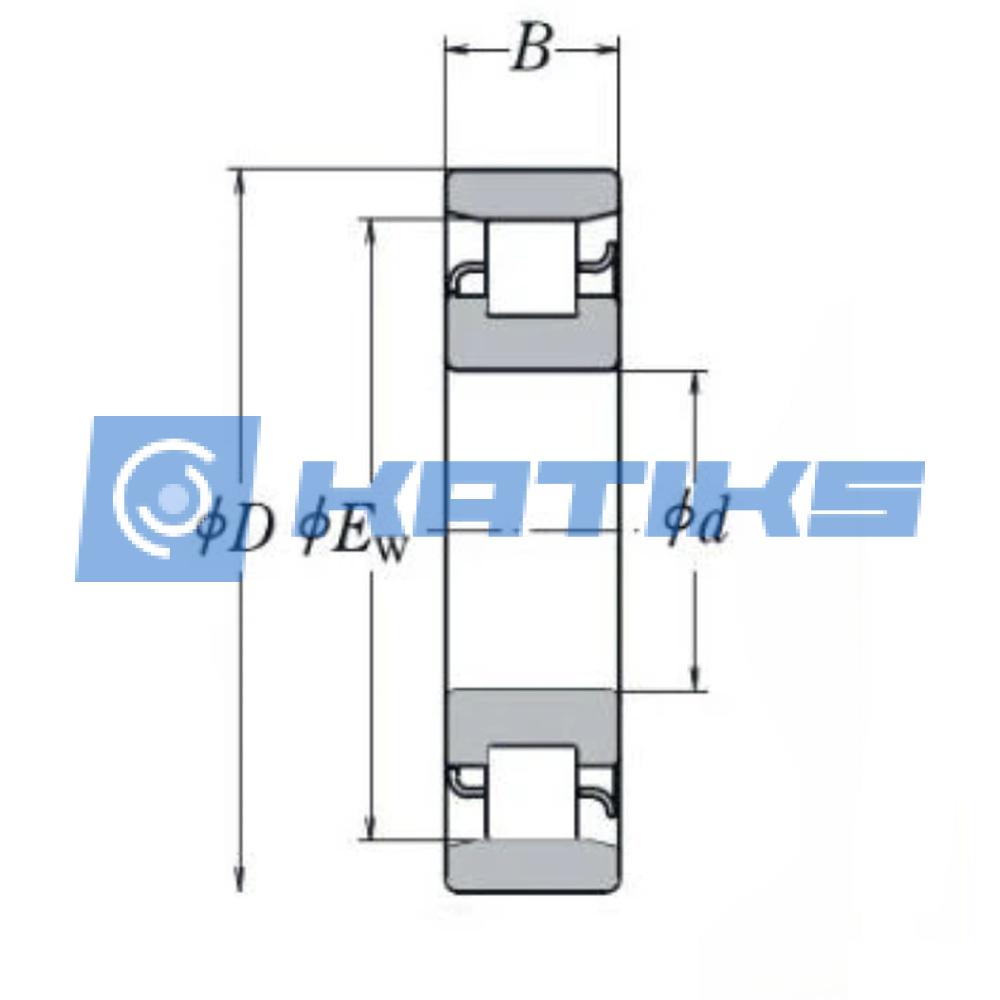 Подшипник LRJ1.1/4J NSK чертёж Подшипник LRJ1.1/4J NSK чертёж