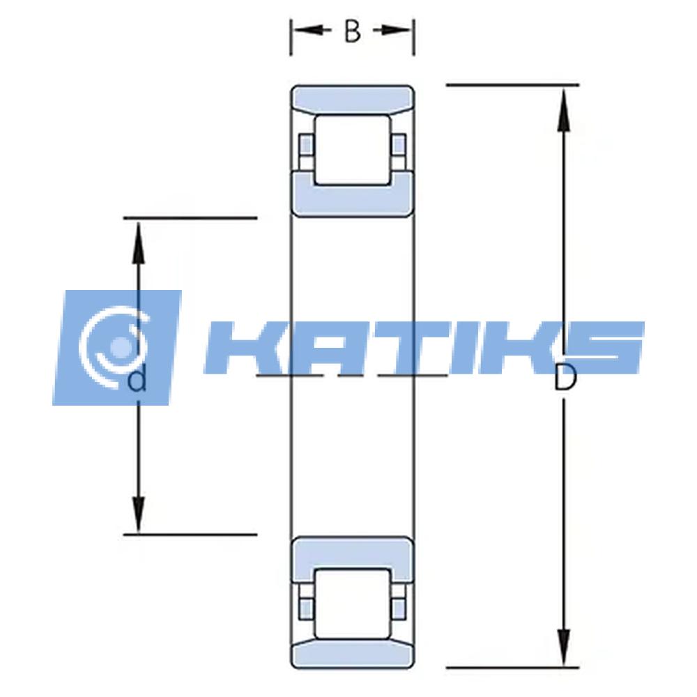 Подшипник MRJ1.1/8J NSK чертёж Подшипник MRJ1.1/8J NSK чертёж