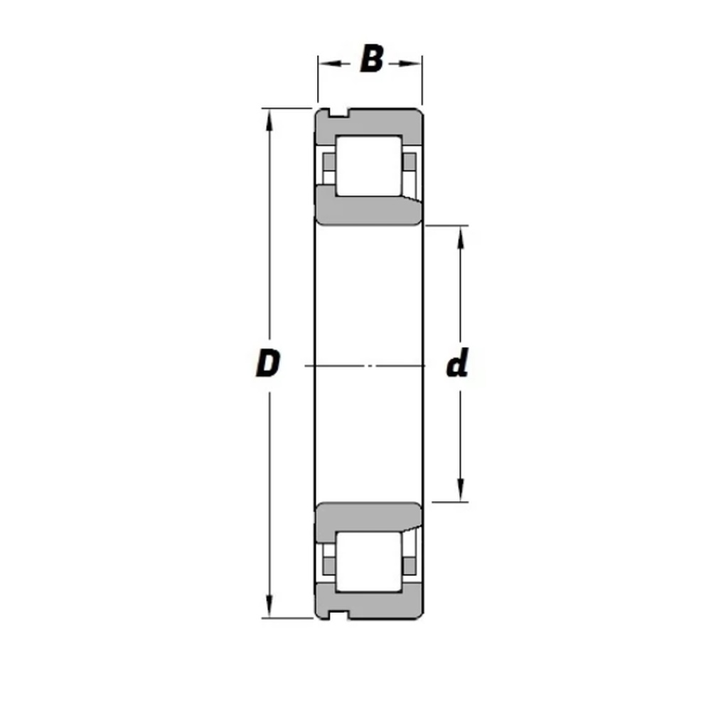 Подшипник NJ1880-N1-MPAX-C3 FAG чертёж Подшипник NJ1880-N1-MPAX-C3 FAG чертёж