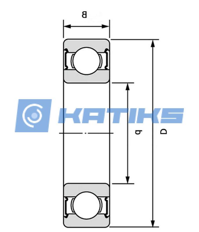 Подшипник MR126TTS M C3 NSK чертёж Подшипник MR126TTS M C3 NSK чертёж
